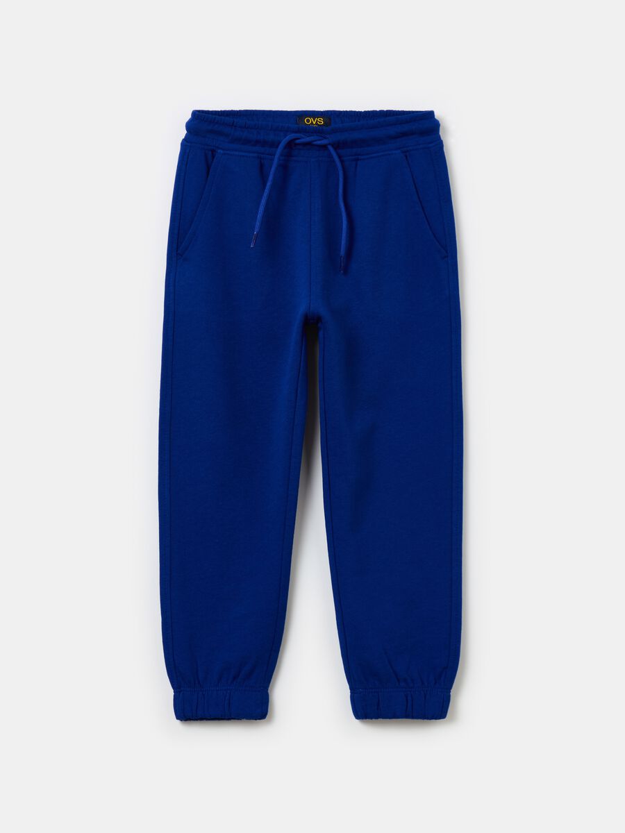 Joggers with drawstring and elasticated trims_0