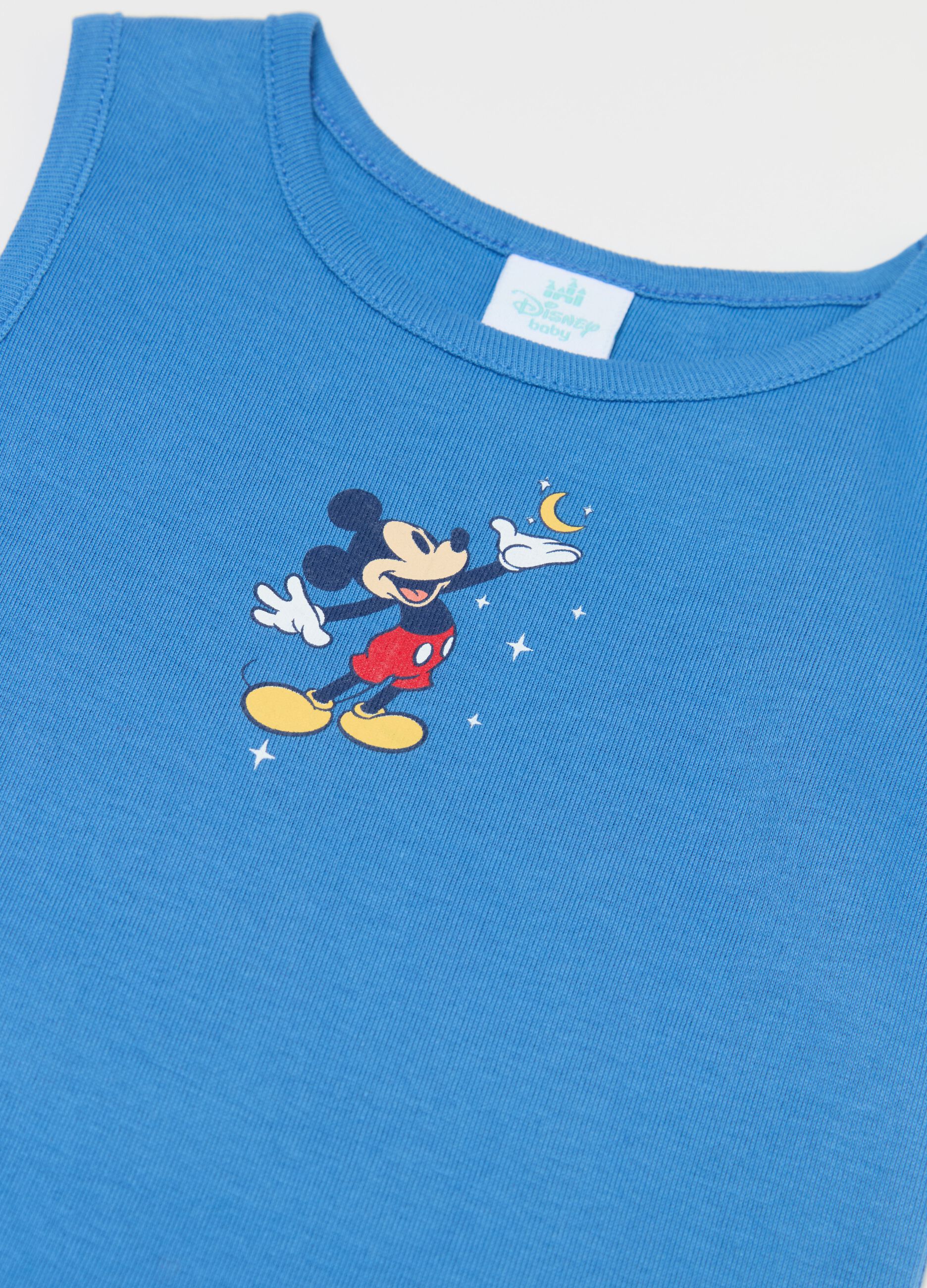 Two-pack sleeveless bodysuits with Mickey Mouse print