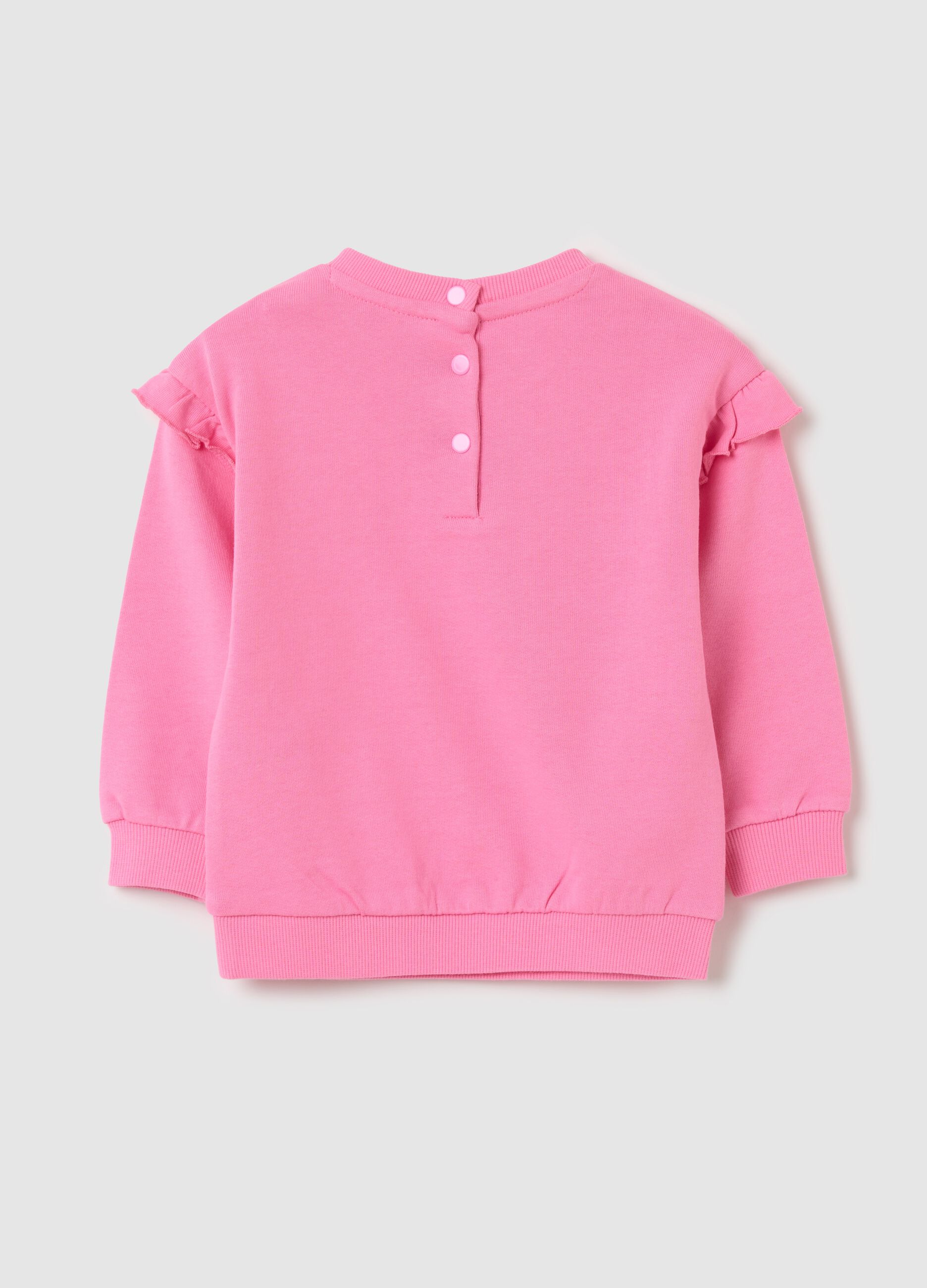 French terry sweatshirt with frills