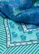 Light blue pure cotton scarf with floral print_2