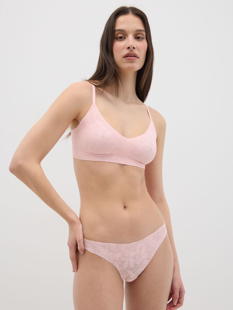 Slip da donna in tessuto elasticizzato rosa_0