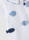 White pure cotton baby romper with fish embroidery_3