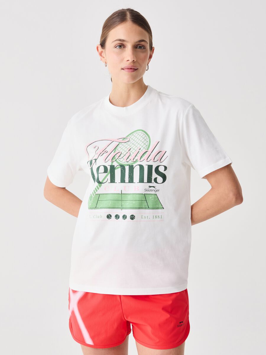 SLAZENGER sports T-shirt with tennis print_0