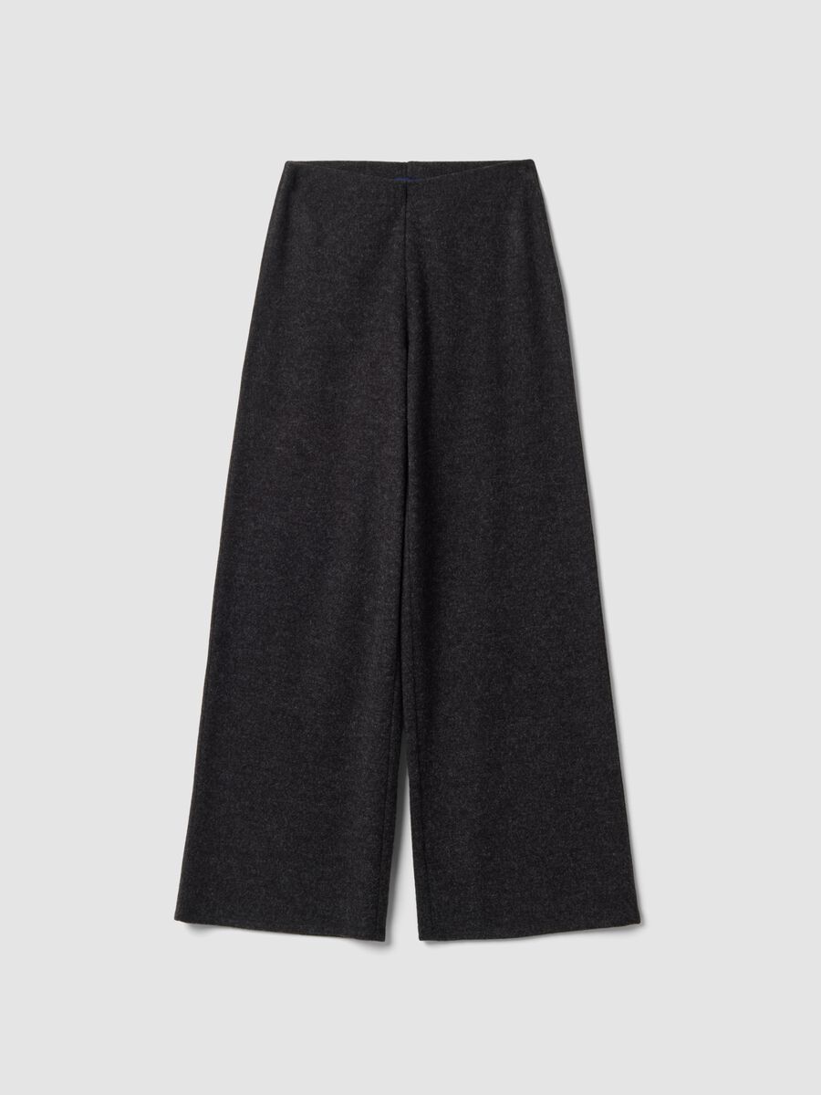 Grey viscose-blend relaxed-fit trousers_0
