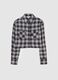 Crop shirt in check flannel_4