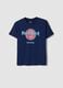 Blue pure cotton T-shirt with Hard Rock Cafe logo_0