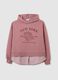 Pink cotton blend sweatshirt regular fit with print_4
