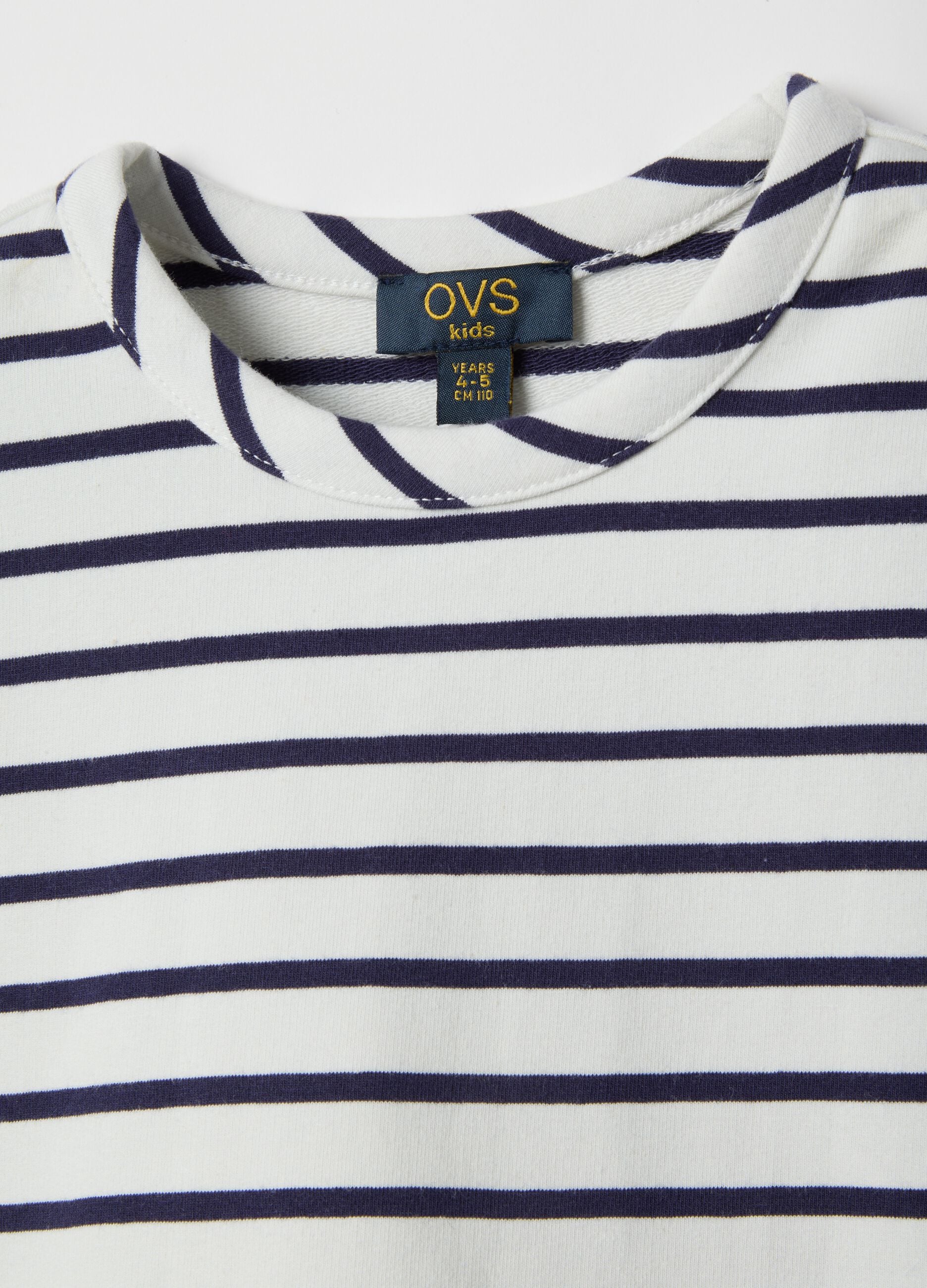 Girls' multicolour striped cotton blend top with fitted silhouette