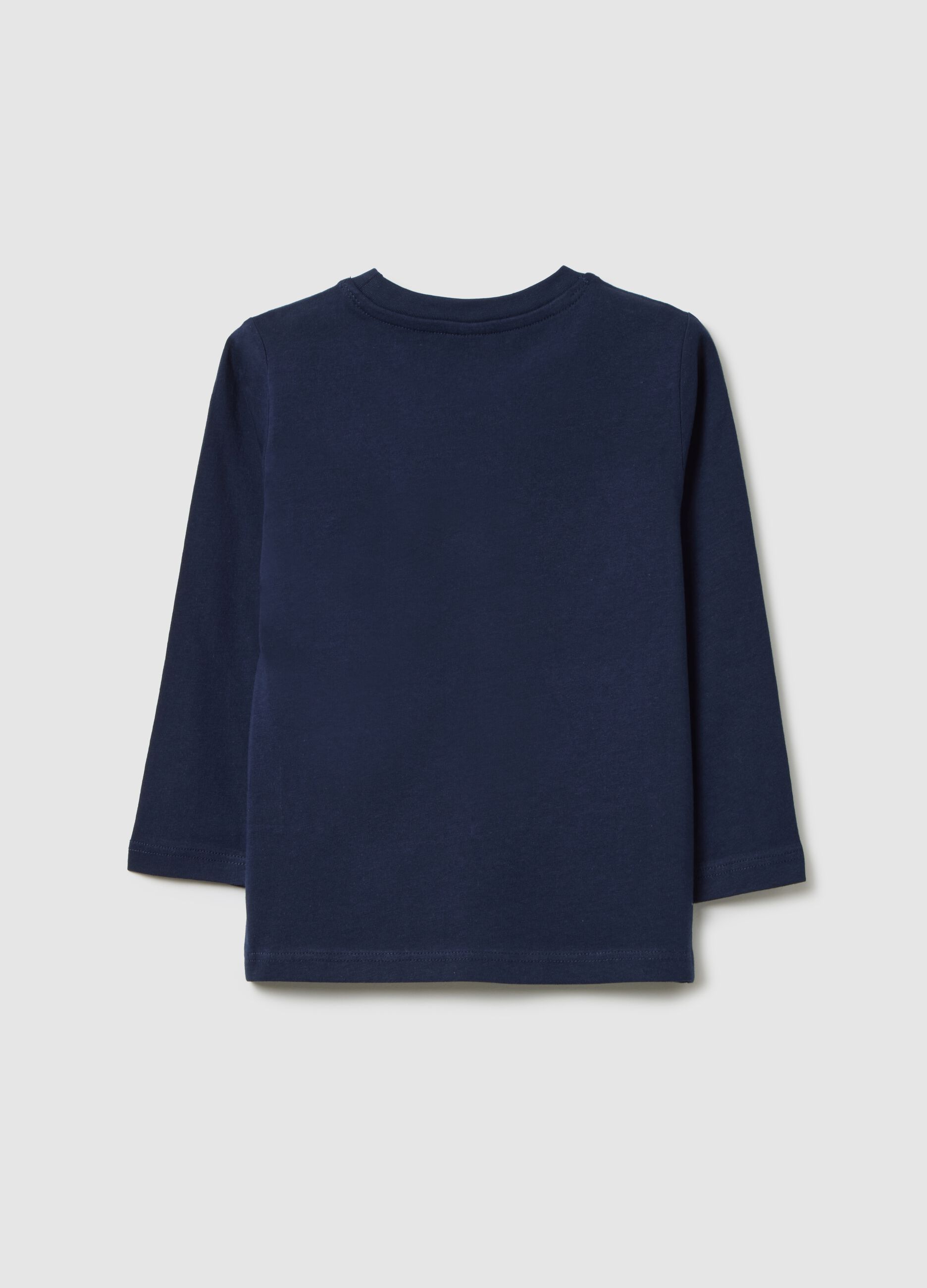 Children's T-shirt in pure blue cotton regular fit