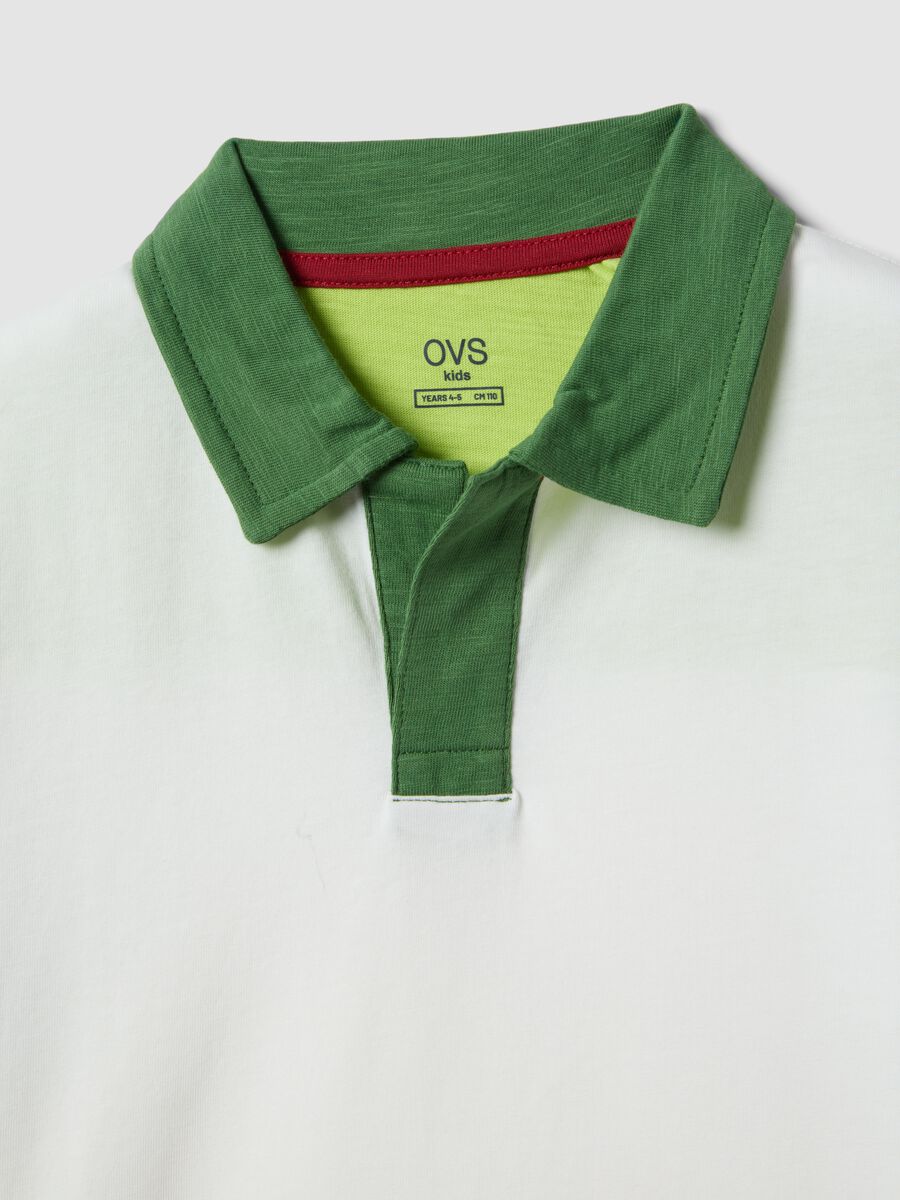 Polo in puro cotone multicolor da bambino oversize fit_2