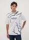 White pure cotton T-shirt with Nature slogan_0