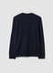 Blue crew-neck sweatshirt in cotton blend, regular fit_5