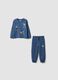 Completo jogging over fit blu in puro cotone per bimbo_0