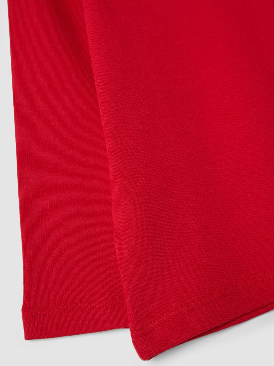 Red pure organic cotton crew-neck T-shirt_3