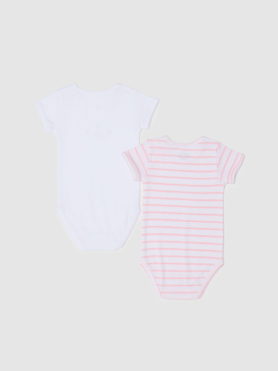 Multicolour pure cotton baby bodysuit with elephants_1