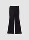 Girls&rsquo; black flared cotton-stretch treggings_5
