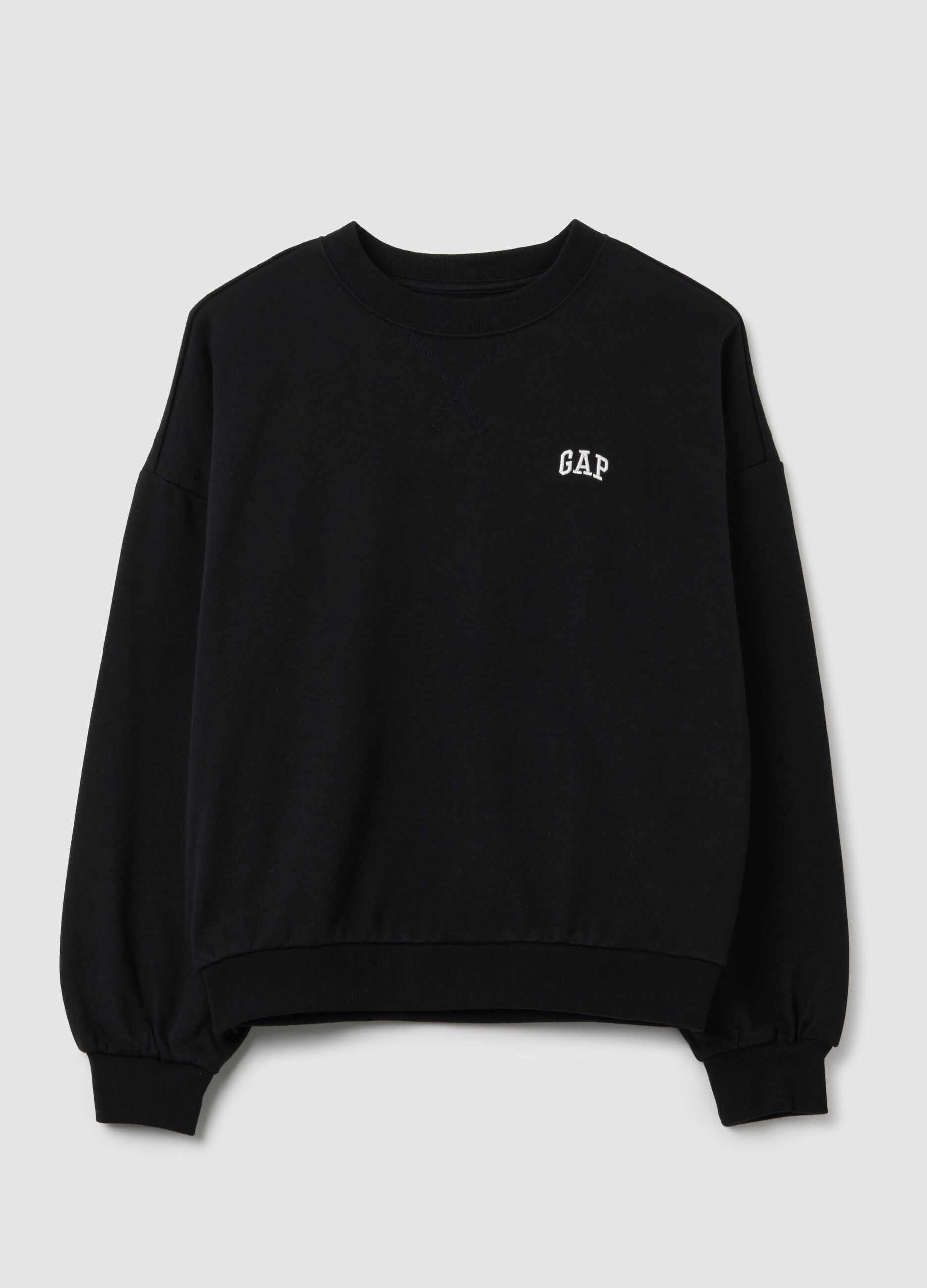 Boxy sweatshirt with embroidered logo