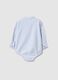 Baby blue cotton striped bodysuit regular fit_1