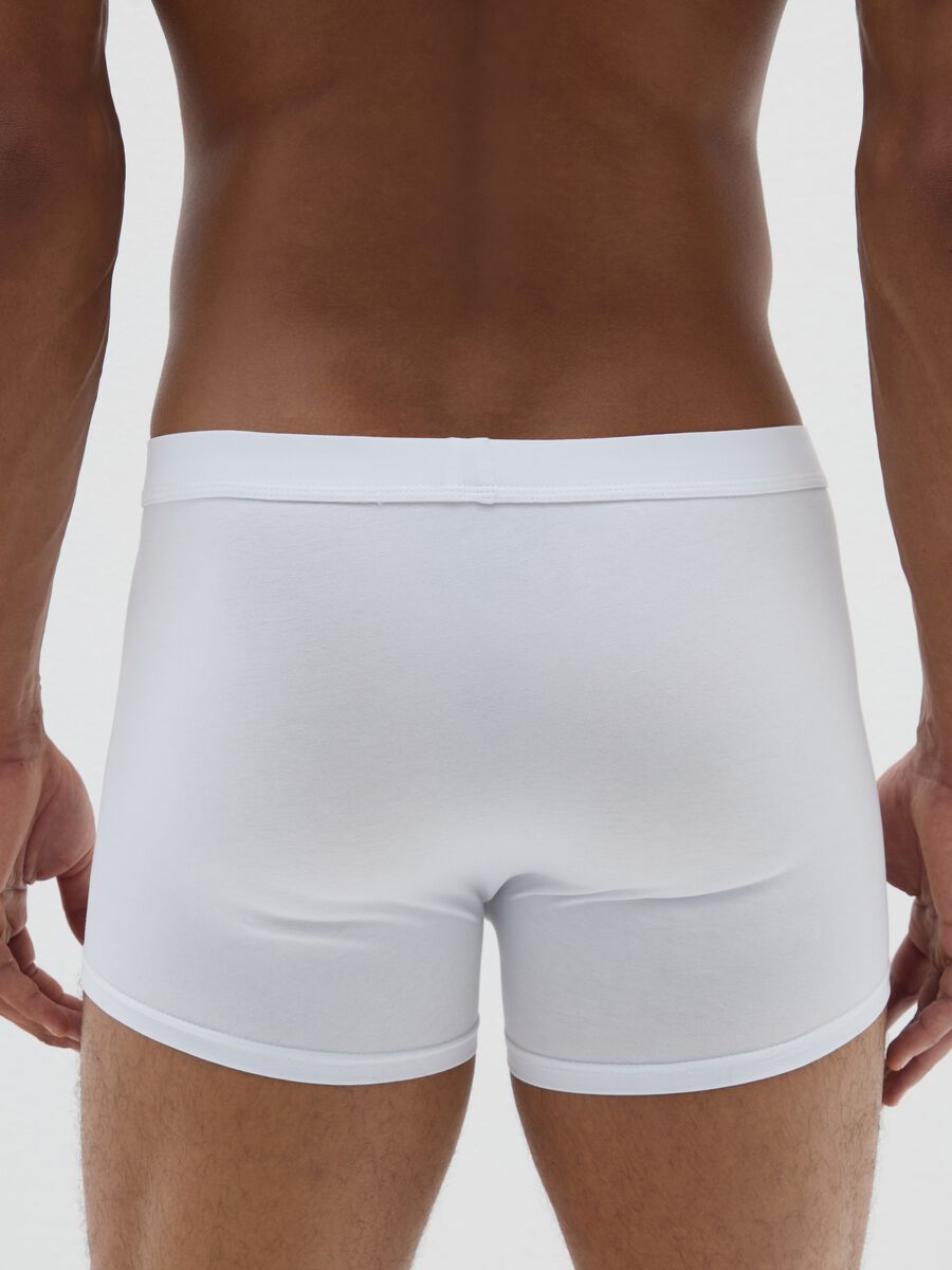 Twin pack boxers in stretch cotton white_2