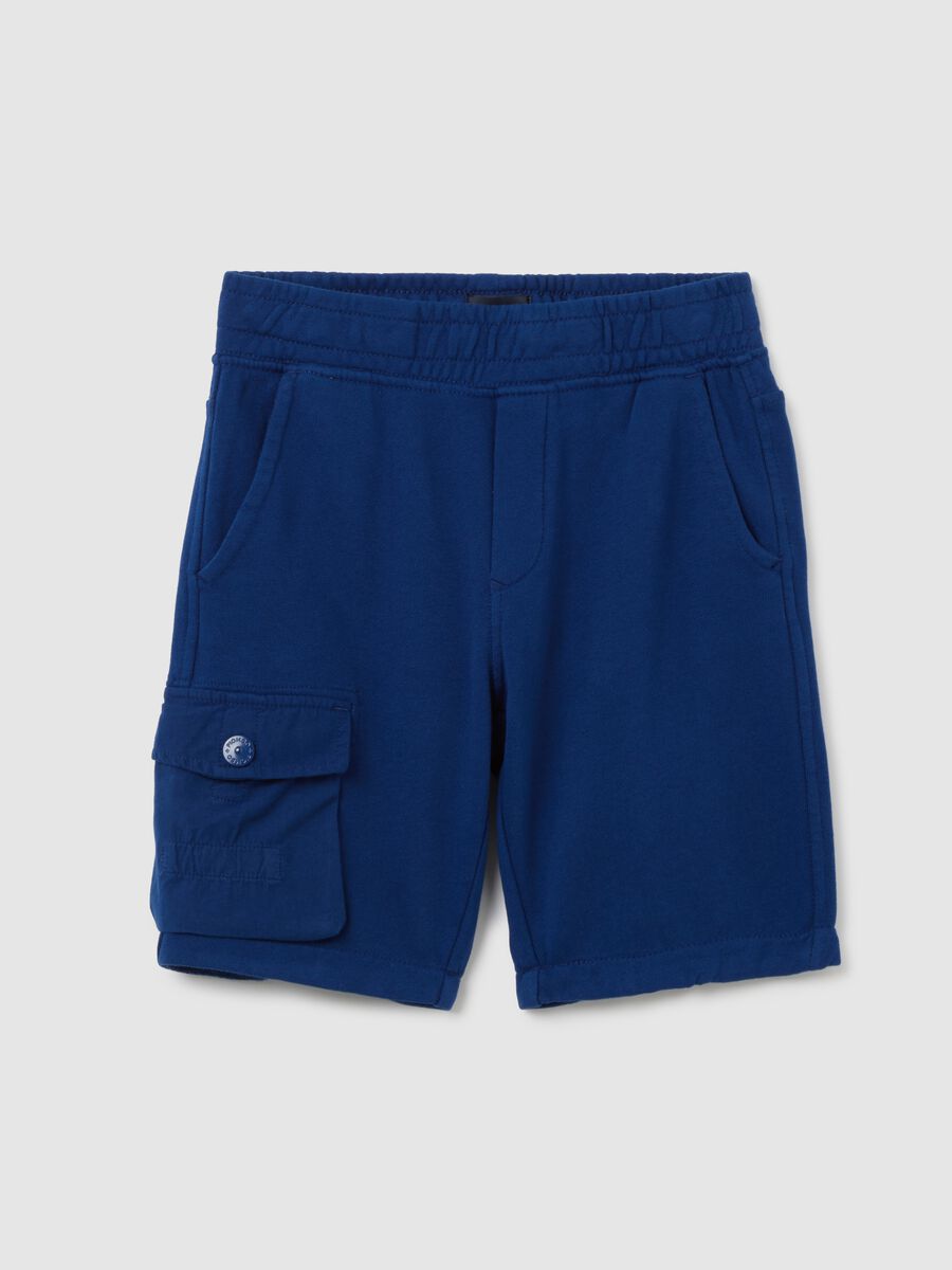 Boys' blue baggy pure cotton shorts_0