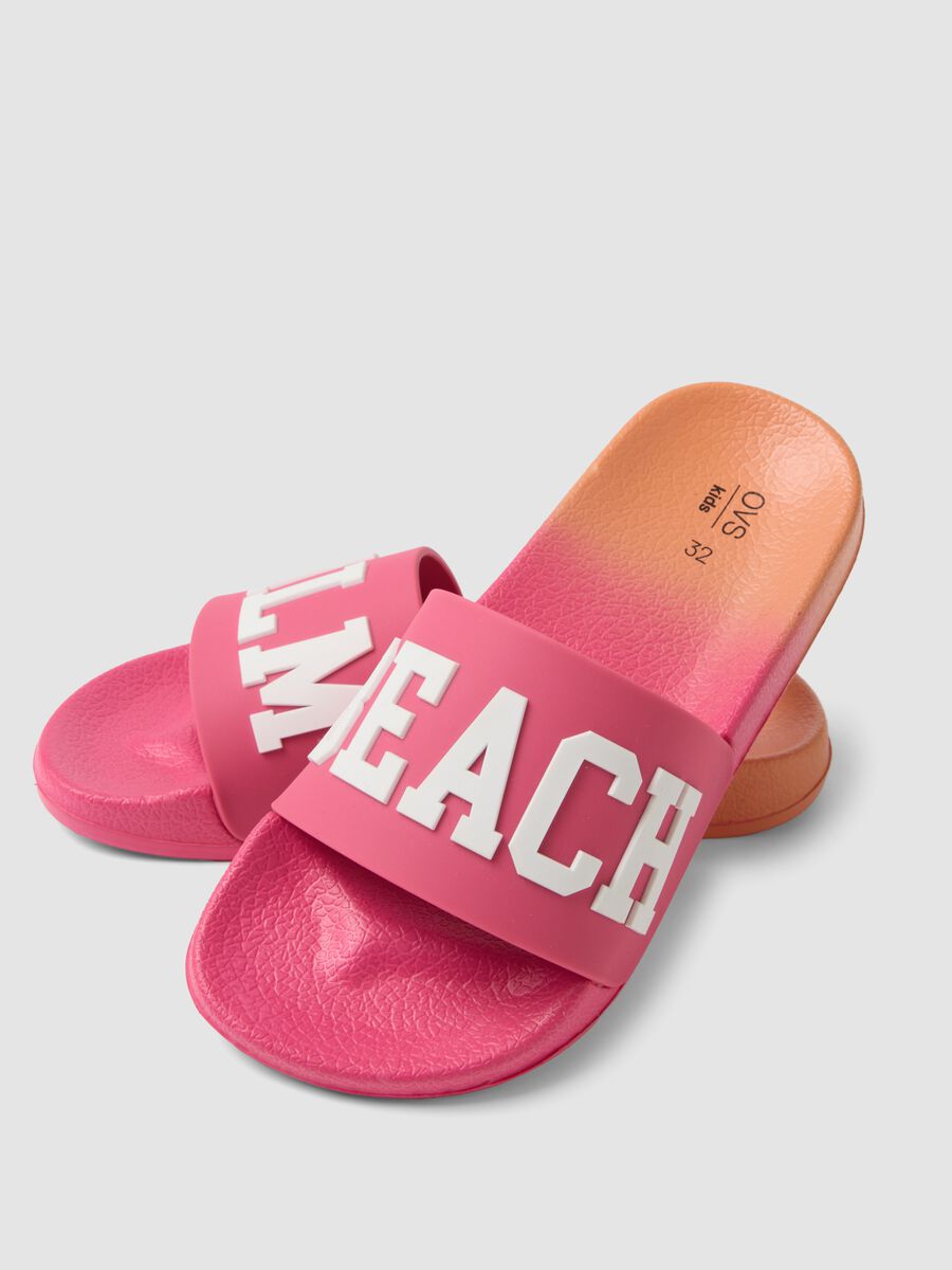 Pink beach sliders with strap_2