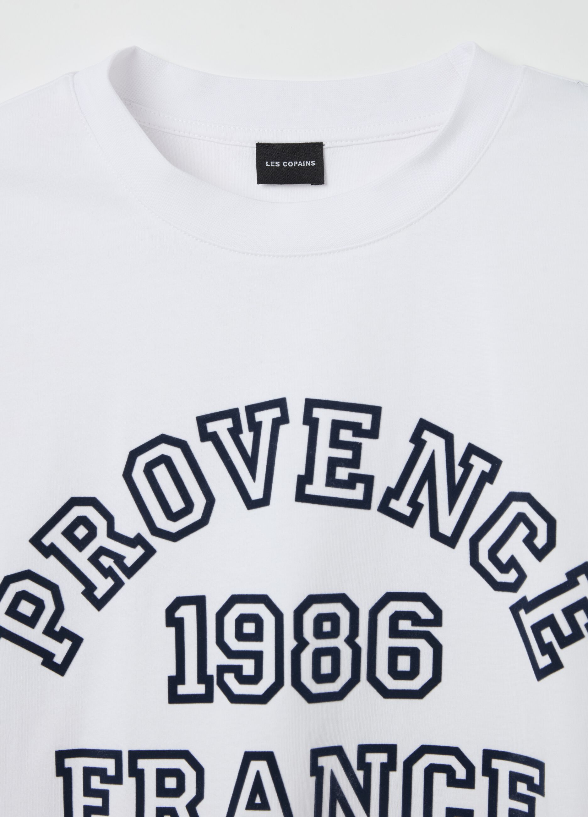 T-shirt with embroidery and print
