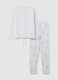 Long pyjamas with drawstring and flowers print_4