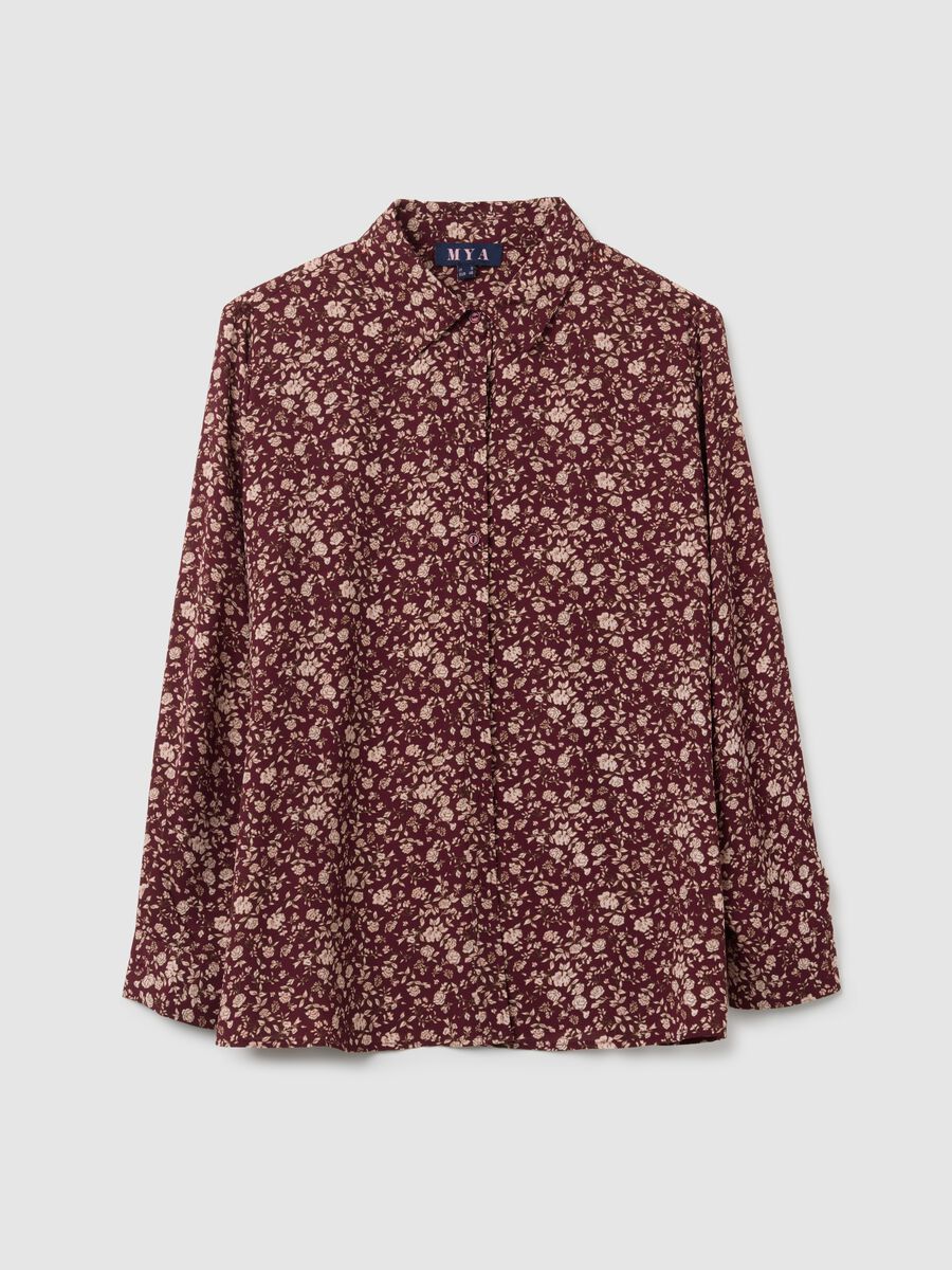 Multicolour mixed fabric regular fit shirt_4