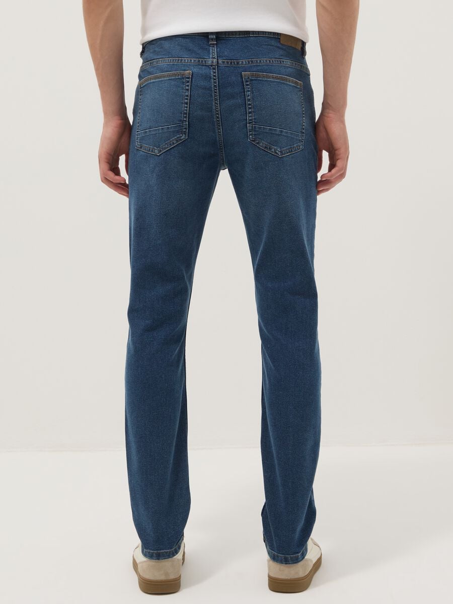 Jeans super skinny blu in misto cotone_2