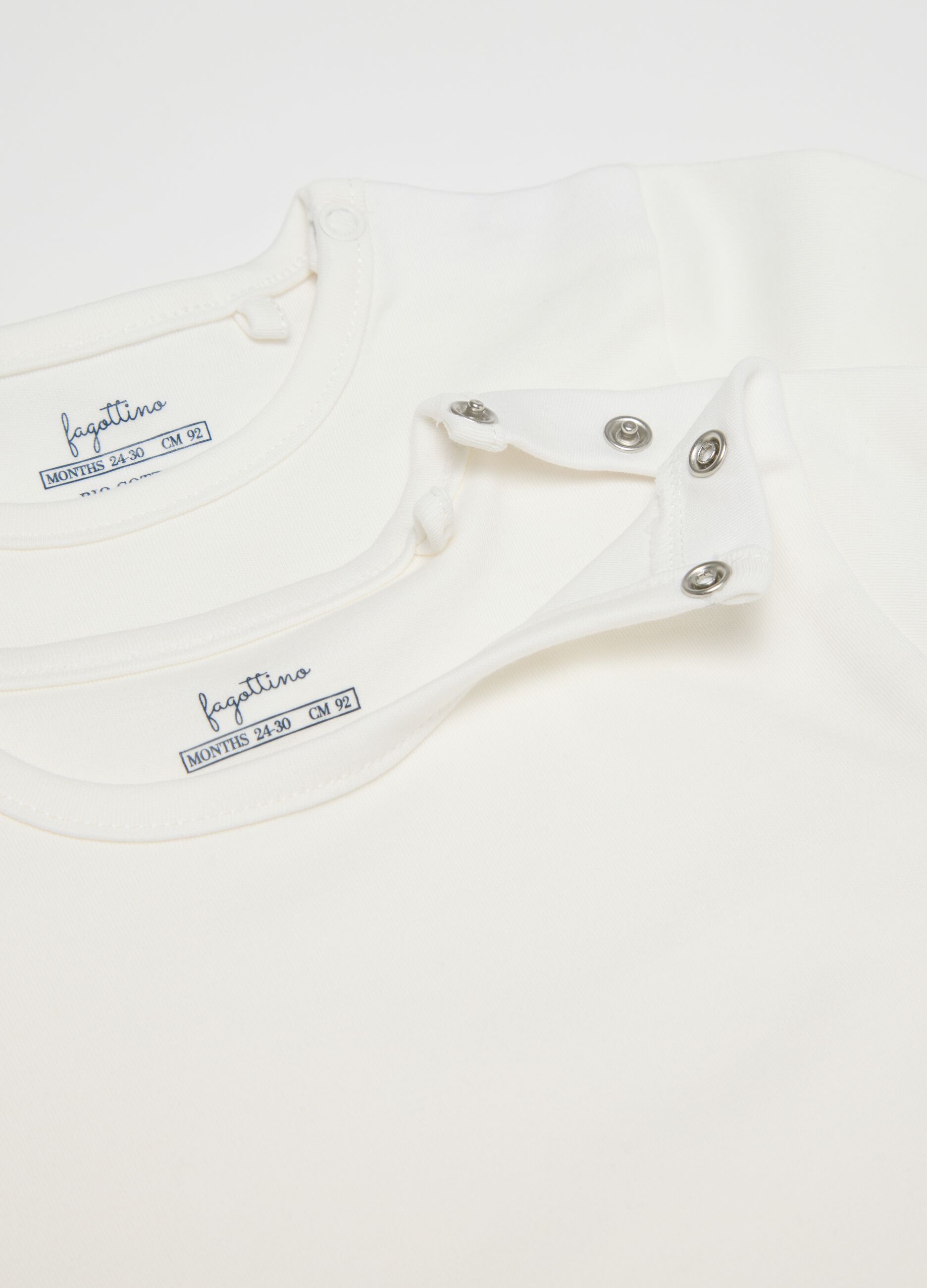 Tripack t-shirt da neonato in puro cotone bianche regular fit