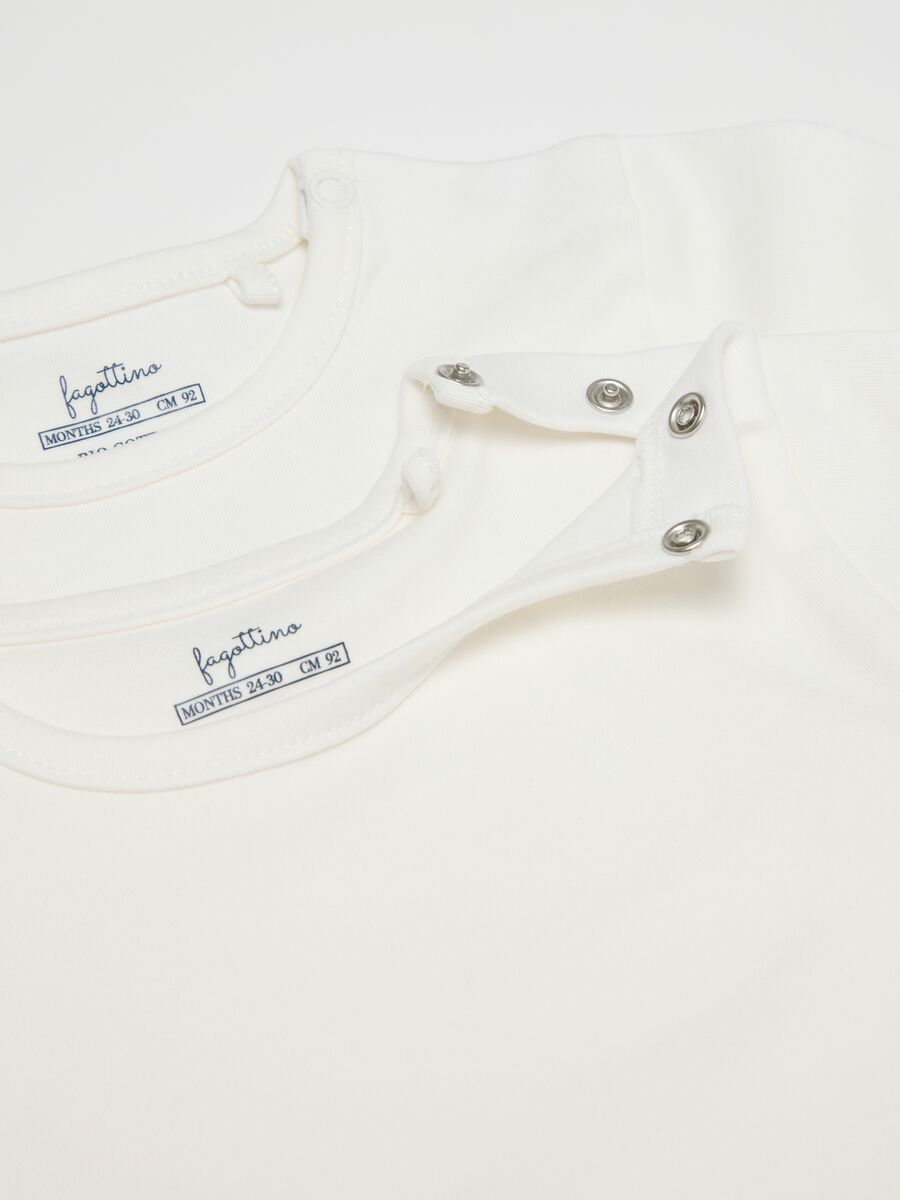 Tripack t-shirt da neonato in puro cotone bianche regular fit_2