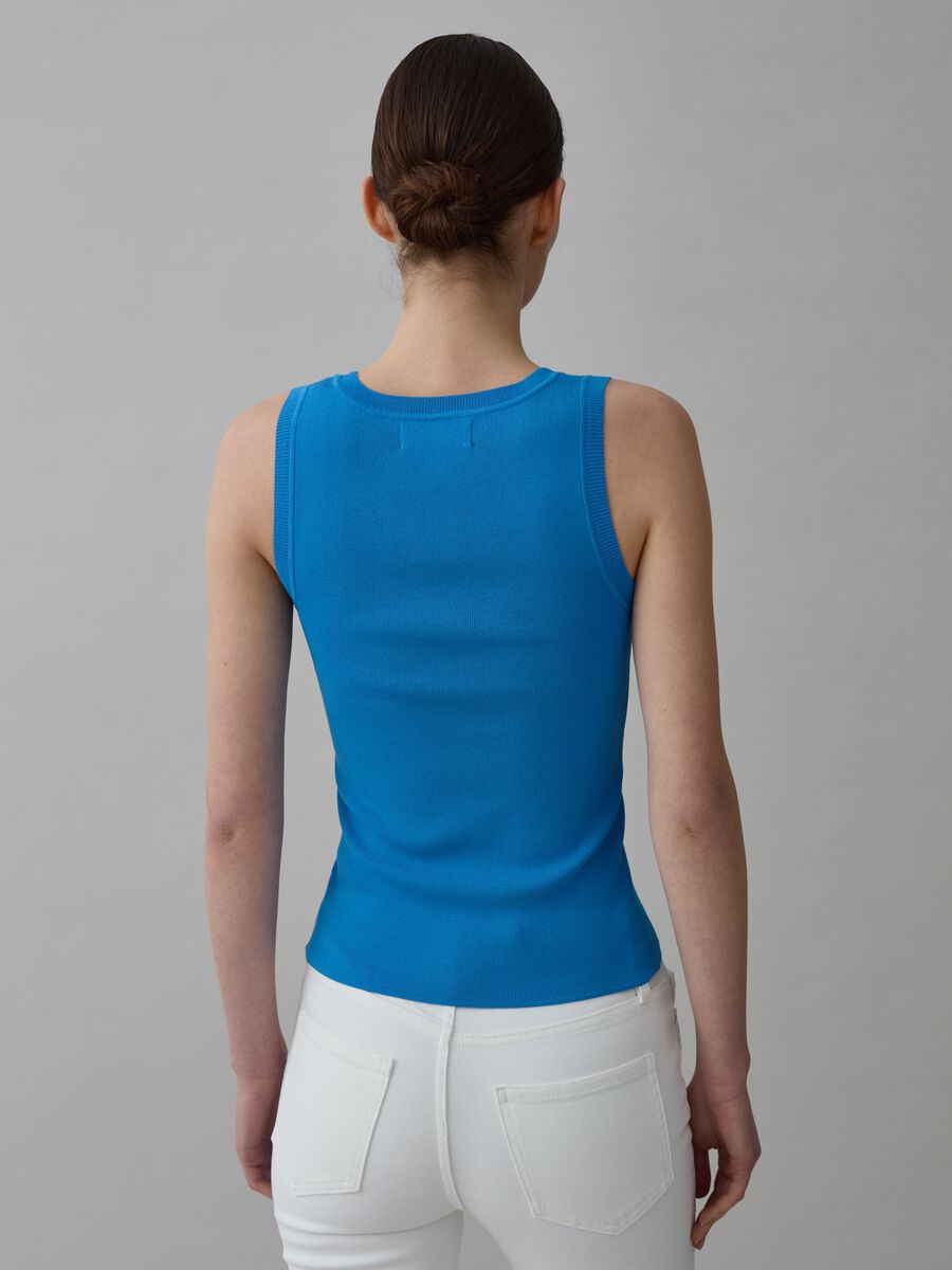 Ribbed tank top with round neckline_2