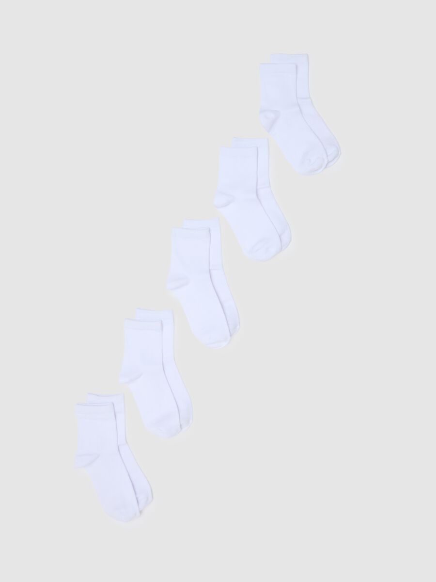 Set multipack calzini in misto cotone bianco elasticizzati_0