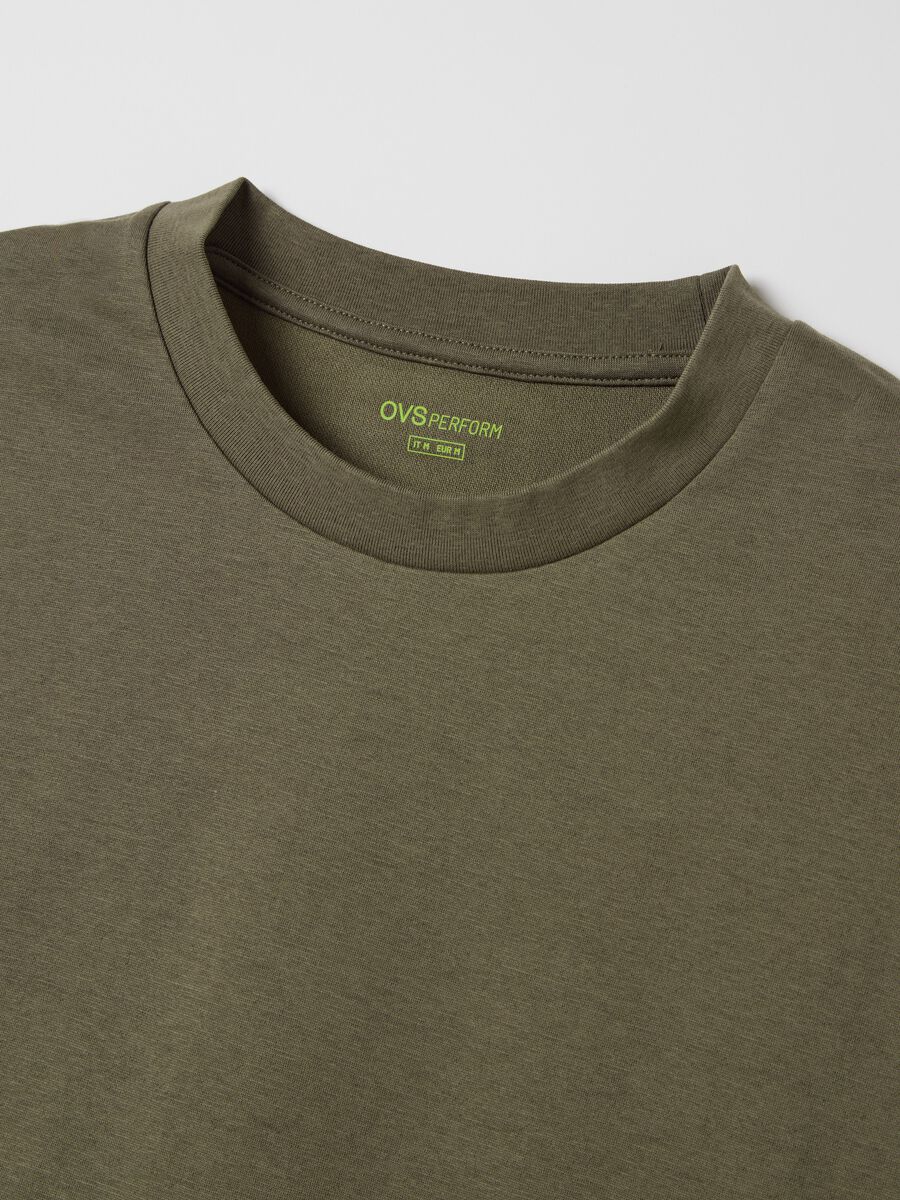 Canotta da uomo in misto cotone verde relaxed fit_5