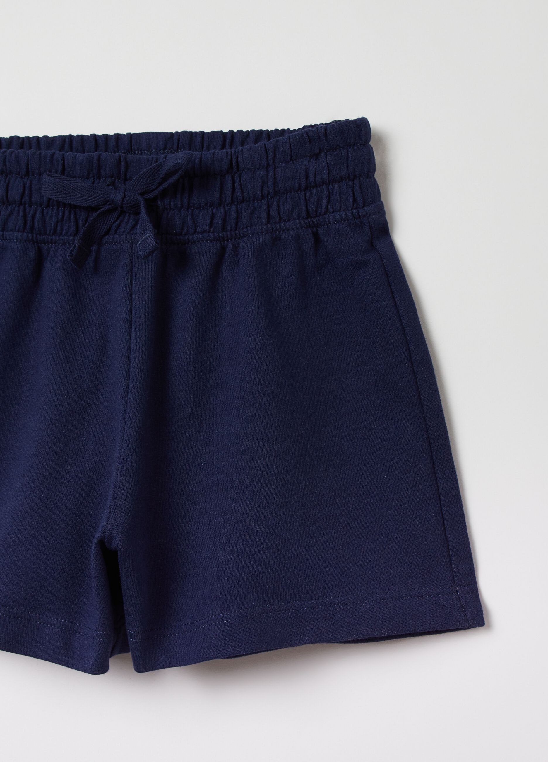 Shorts in French Terry con coulisse