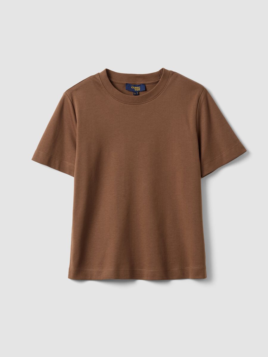 Brown pure cotton relaxed fit t-shirt_5