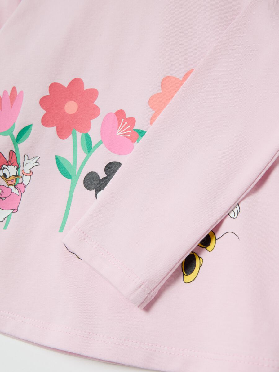 Long-sleeved T-shirt with Daisy Duck Mickey Mouse and Minnie Mouse print_2