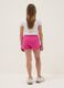 Girls' pink shorts in pure organic cotton with elasticated waist_1