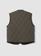 Green quilted gilet with zip, regular fit_6