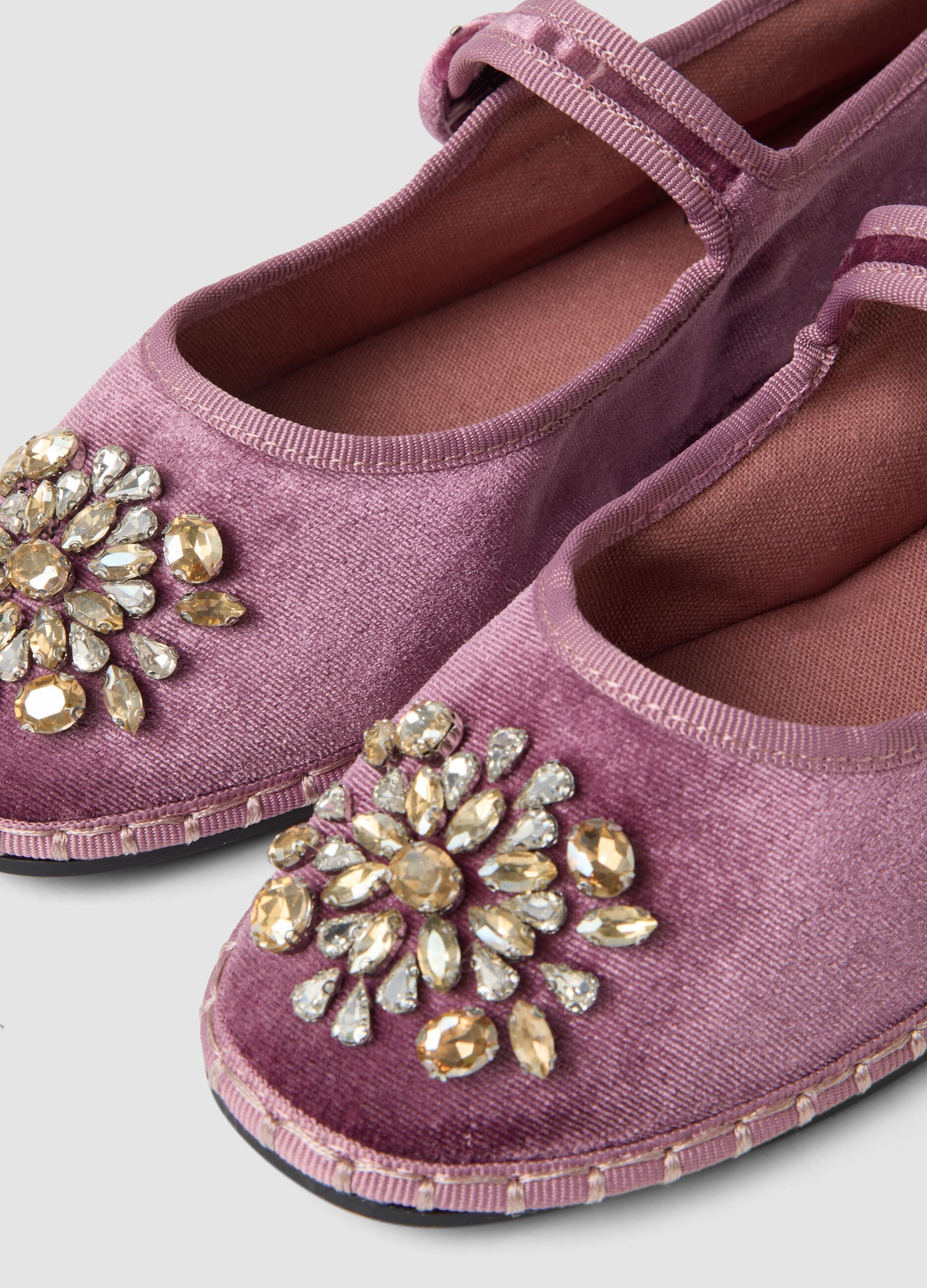 Friulane rosa con cinturino e strass