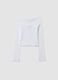 White stretch cotton slim-fit boat-neck T-shirt_5