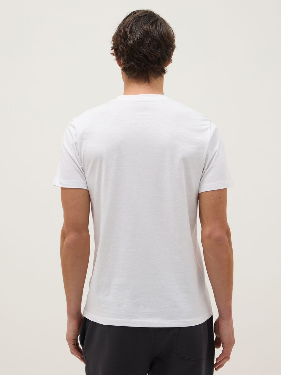 White regular fit pure cotton T-shirt_2