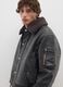Grey regular fit bomber jacket with zip_3