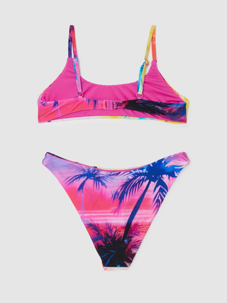 Bikini da ragazze in tessuto elasticizzato multicolor_1