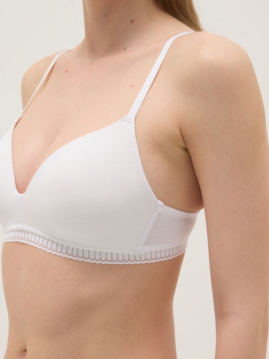 White triangle bra in stretchy cotton with padding_3