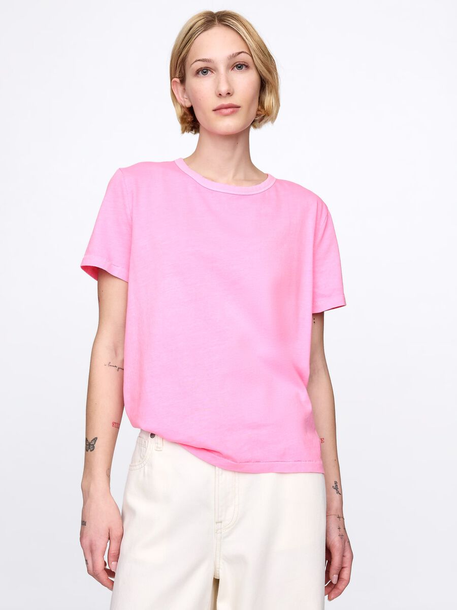 Pink T-shirt in 100% cotton_0