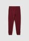 Boys' red pure cotton jogger trousers with regular fit_4