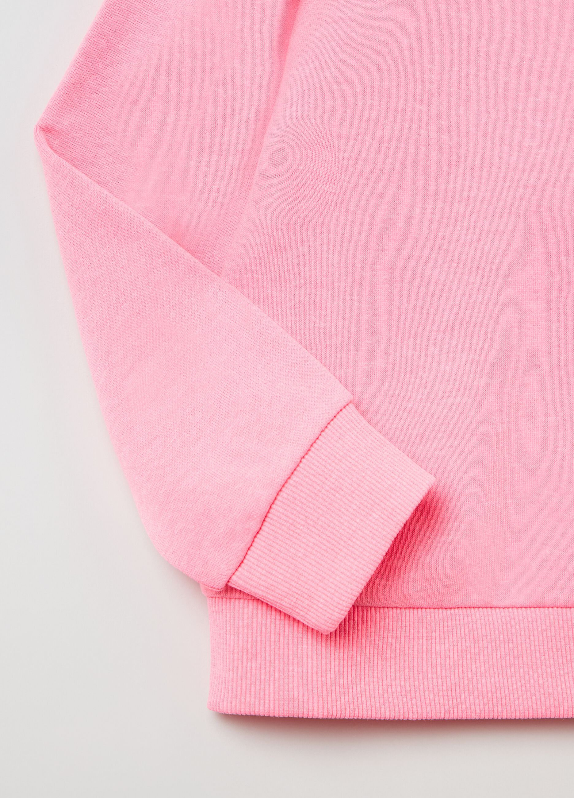 Sweatshirt in French terry with round neck