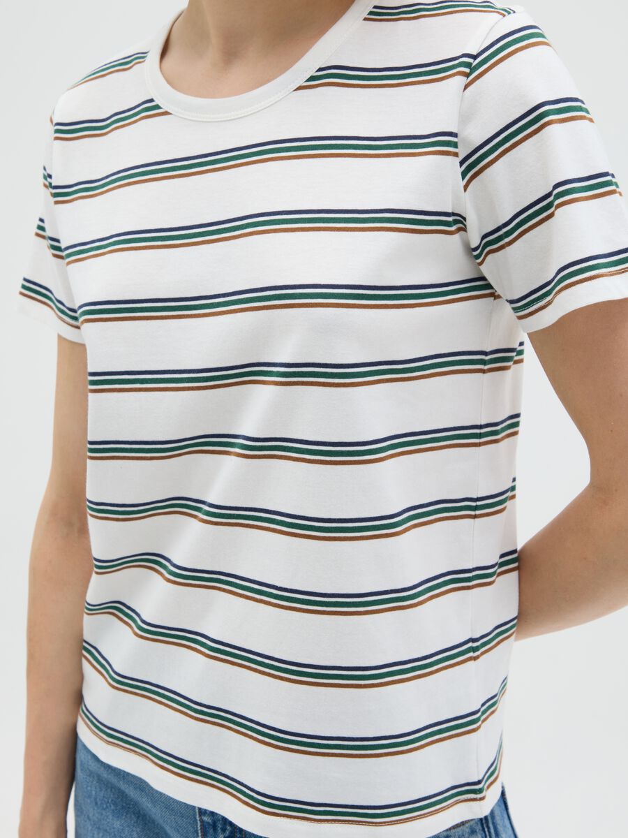Women's multicolour pure cotton t-shirt_1