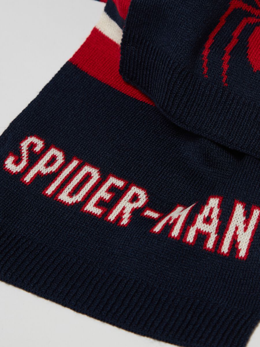 Sciarpa in maglia con disegno Spider-Man_1